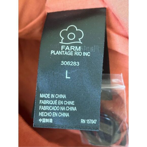 Farm Rio Brown Linen Blazer Jacket Women’s Size Large - Picture 8 of 14